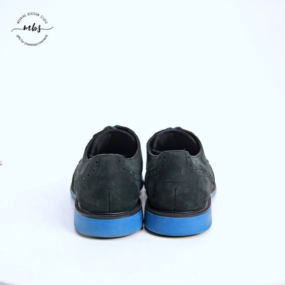 Cole Haan Lunargrand Wingtip Suede Oxfords Navy Men 13 - Picture 6 of 13